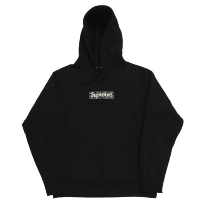 New Supreme Bandana Box Logo Hoodie Paisley FW 2019 Black Large