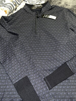 Greyson Golf Monogram Jacquard Quarter-Zip Maltese Blue XXL | eBay