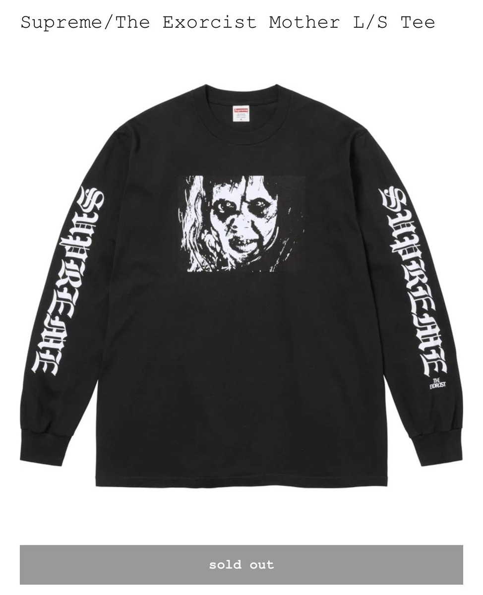 Supreme x The Exorcist Mother - Size XL Black Longsleeve Shirt