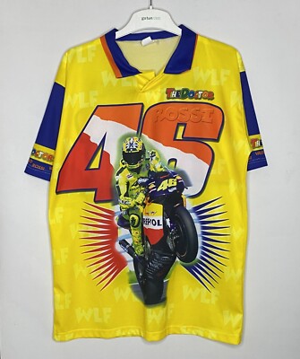 VINTAGE VALENTINO ROSSI VR46 DOCTOR GRAPHIC PRINT RACING SHIRT