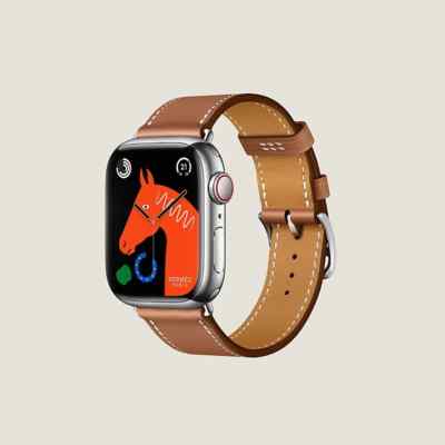 Hermes Apple Watch Single Tour GOLD Stainless Steel Hardware 41mm