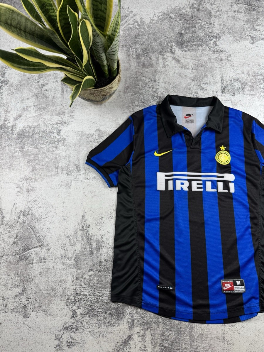 9 Ronaldo Inter Milan 1998 1999 Nike Blue Soccer Football M Home T