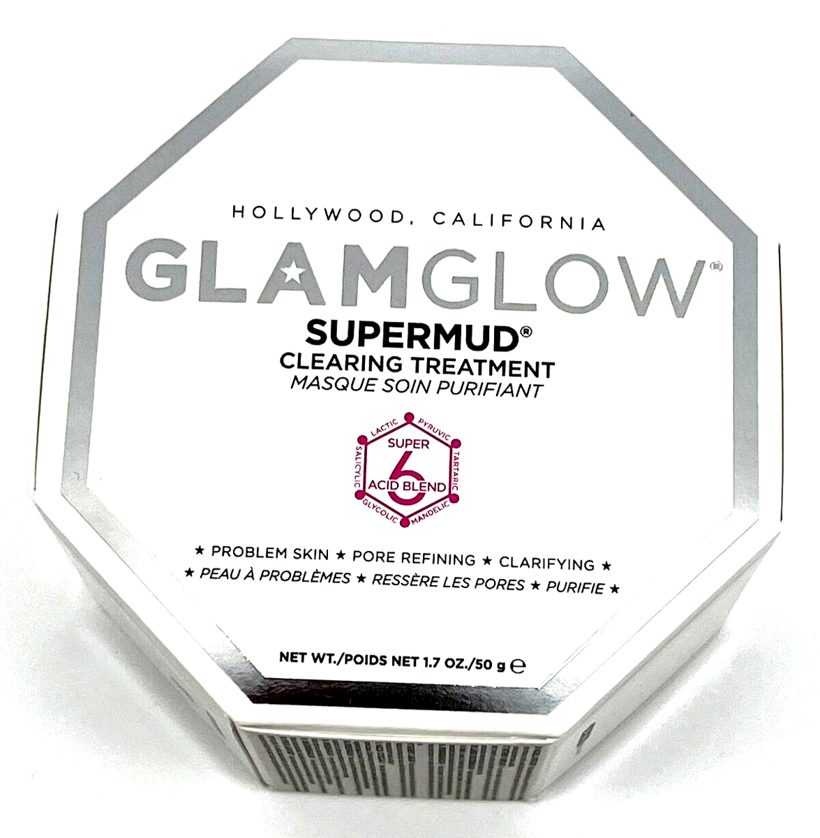 GLAMGLOW Supermud Clearing Treatment Mud Mask 1.7 Oz 50g NIB