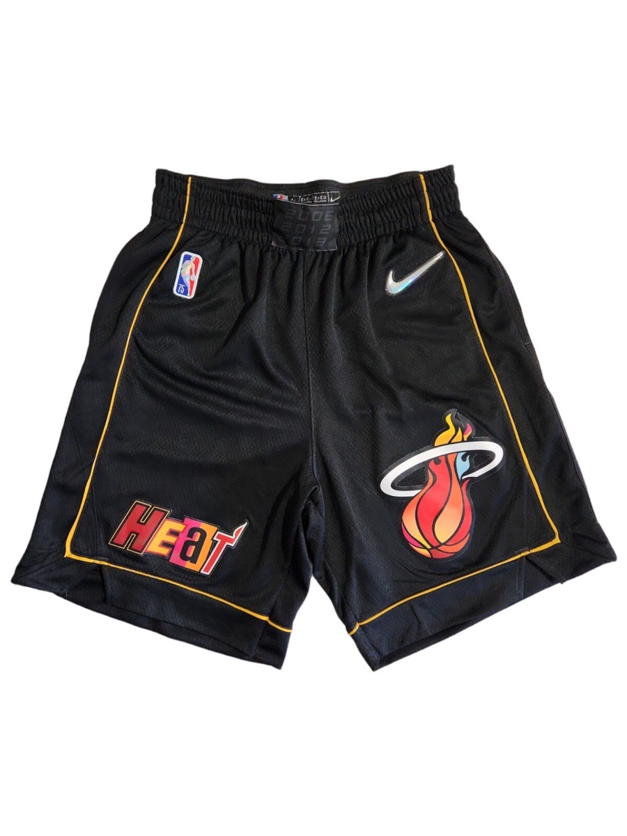 Nike Miami Heat Black 2021/22 City Edition Swingman Shorts Men's