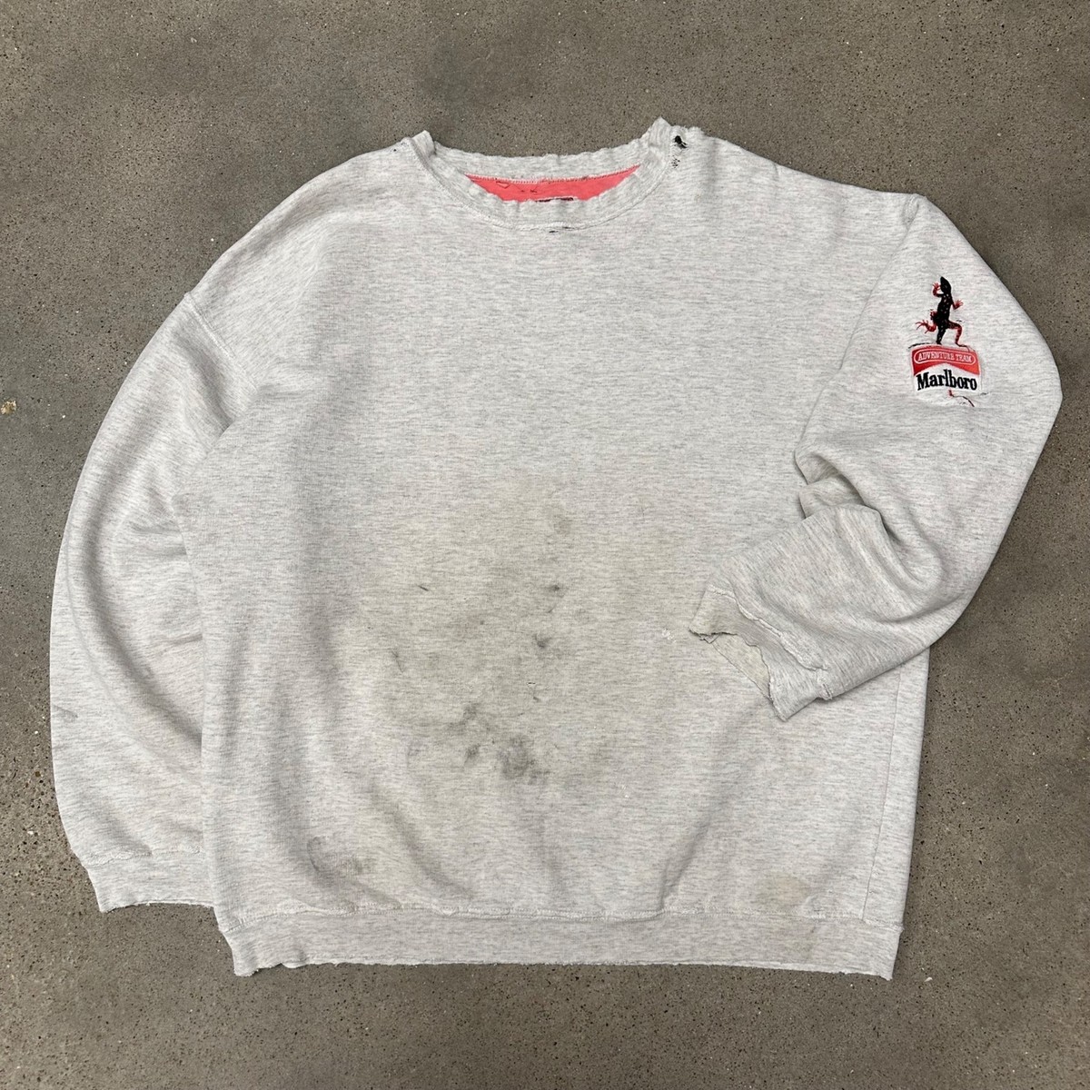 Vintage Marlboro Adventure Team Distressed Sweatshirt | eBay