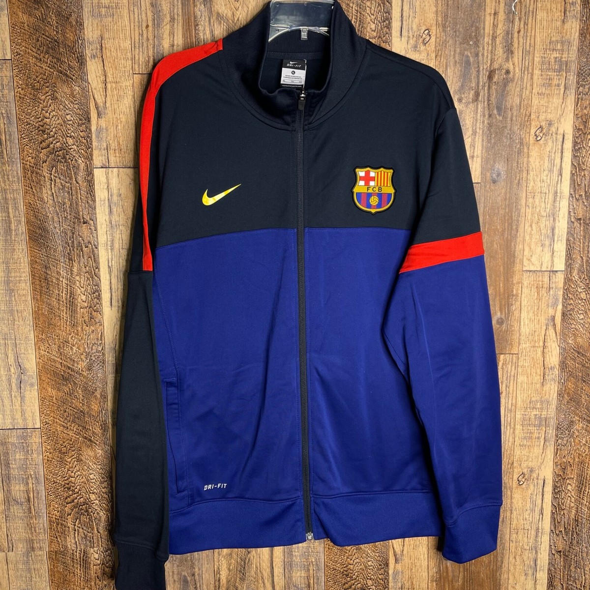 FC BARCELONA FOOTBALL BLUE JACKET ORIGINAL NIKE 486004-435 SIZE XL