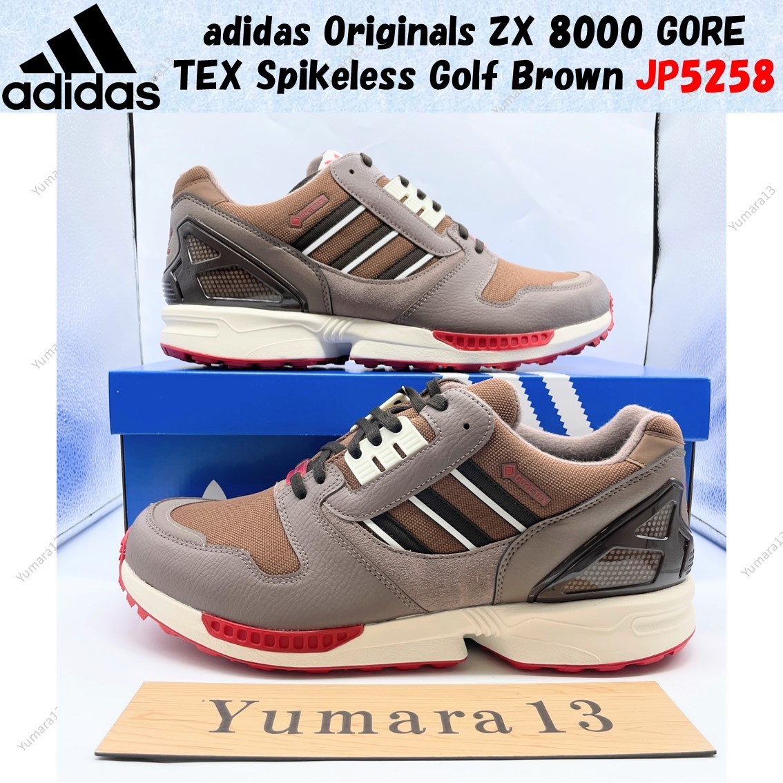 adidas Originals ZX 8000 GORE-TEX Spikeless Golf Brown JP5258