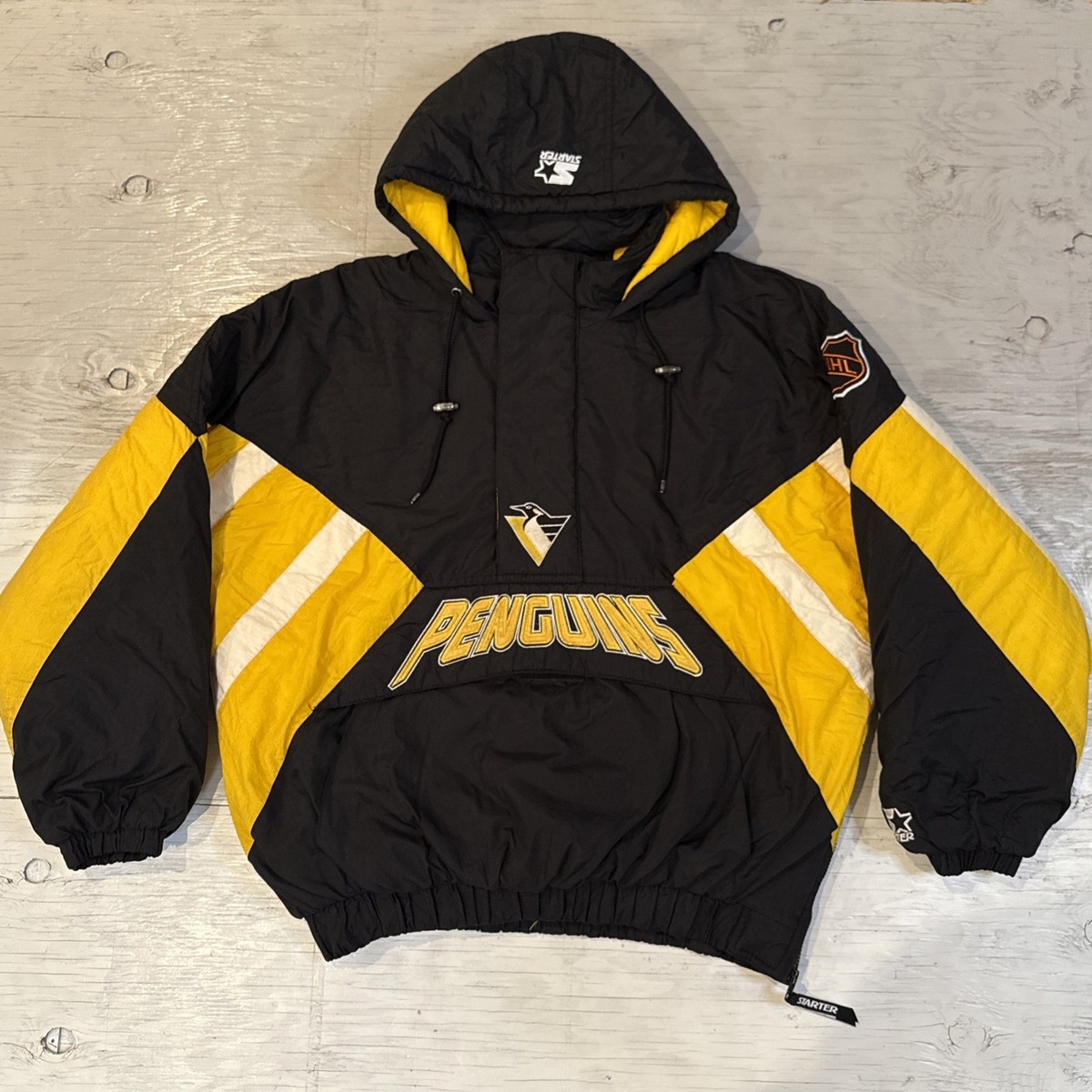 Vintage 90s NHL Starter Pittsburgh Penguins Pullover 1/2 Zip