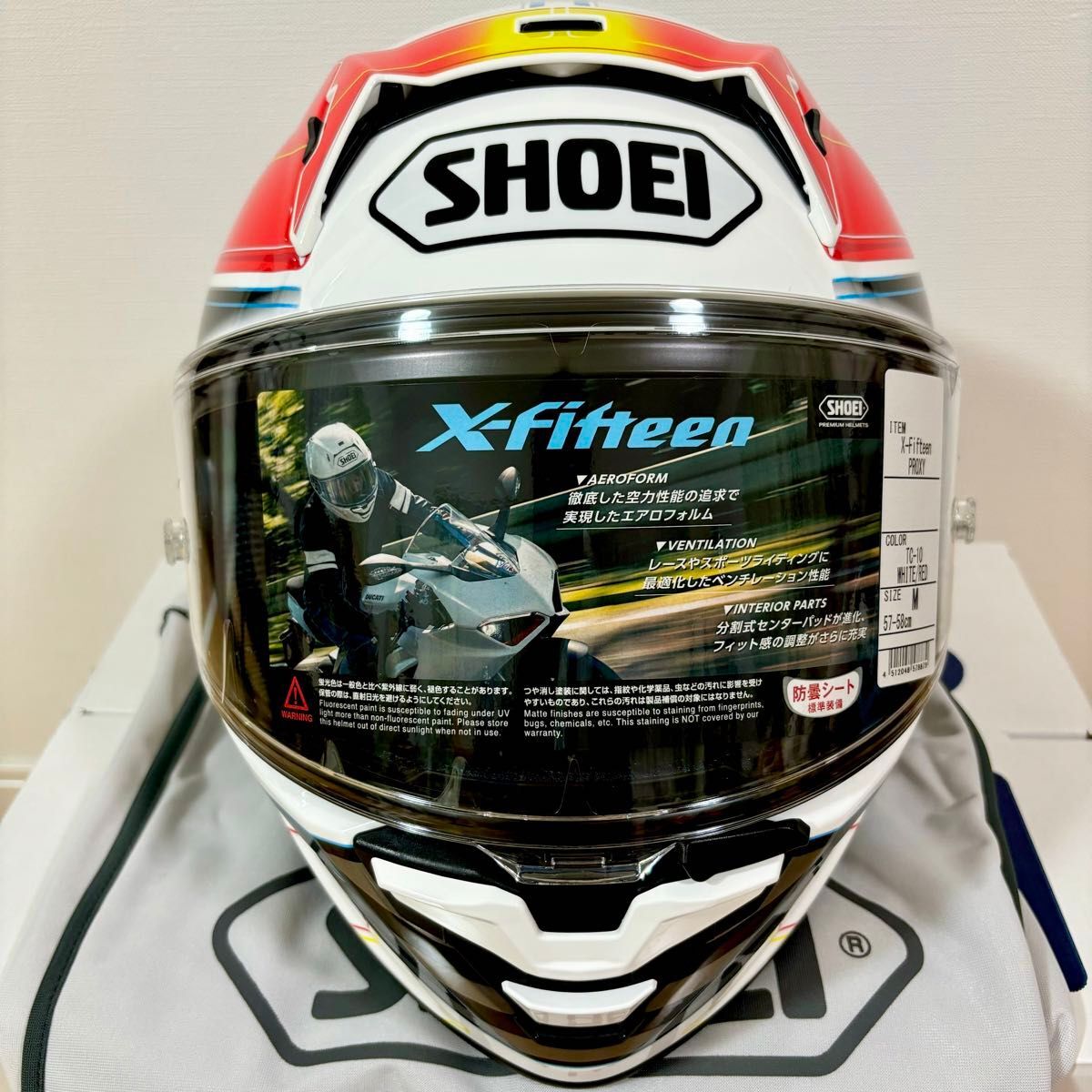 SHOEI X-Fifteen PROXY TC-10 Coior WHITE/RED SHOEI X15 Size M From