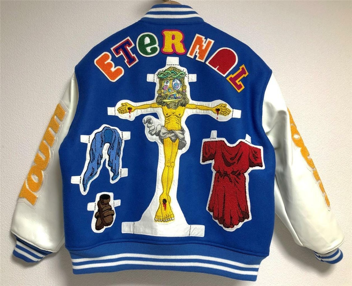 SAINT Mxxxxxx Michael Takashi Murakami Varsity Jacket stadium