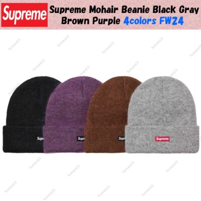 Supreme Mohair Beanie Black Gray Brown Purple 4colors FW24 | eBay