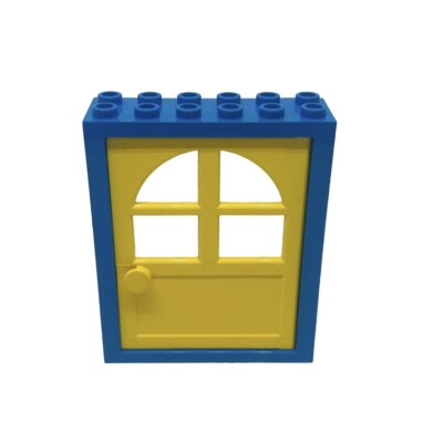 LEGO 6235c02 Blue Door Frame 2 x 6 x 6 FreeStyle with Yellow Door