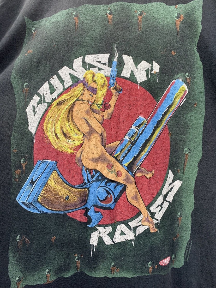 1992 Vintage Guns N Roses Naked Lady Revolver Rare T-Shirt Size L