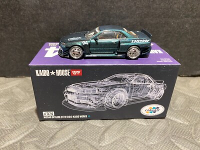 MINI GT 1/64 - NISSAN SKYLINE GT-R (R34) - KAIDO WORKS GREDDY V1