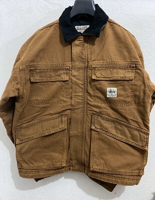 STUSSY WASHED CANVAS SHOP JACKET BRONZE SİZE L K | eBay