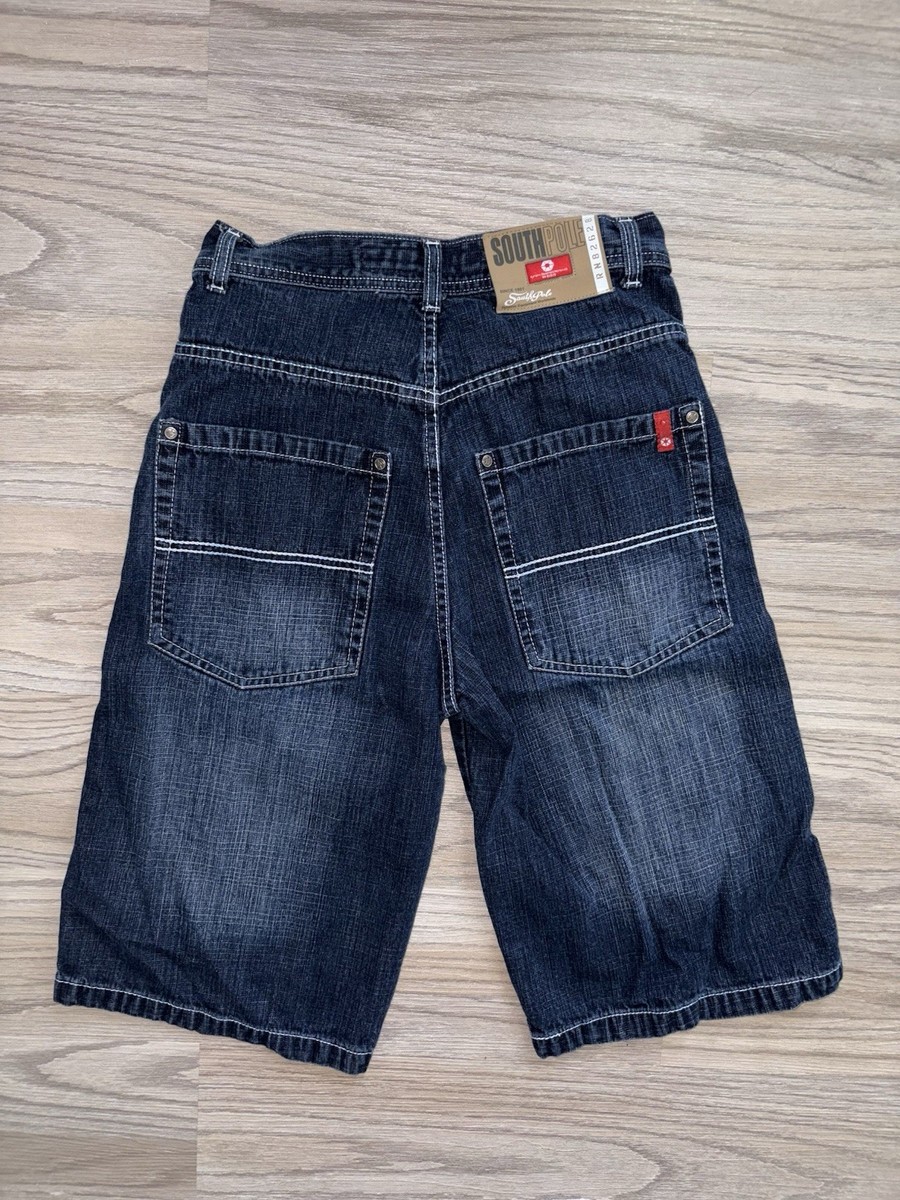 Vintage Southpole Red Tab Shorts Mens Sz 29 Blue Denim Jorts Baggy
