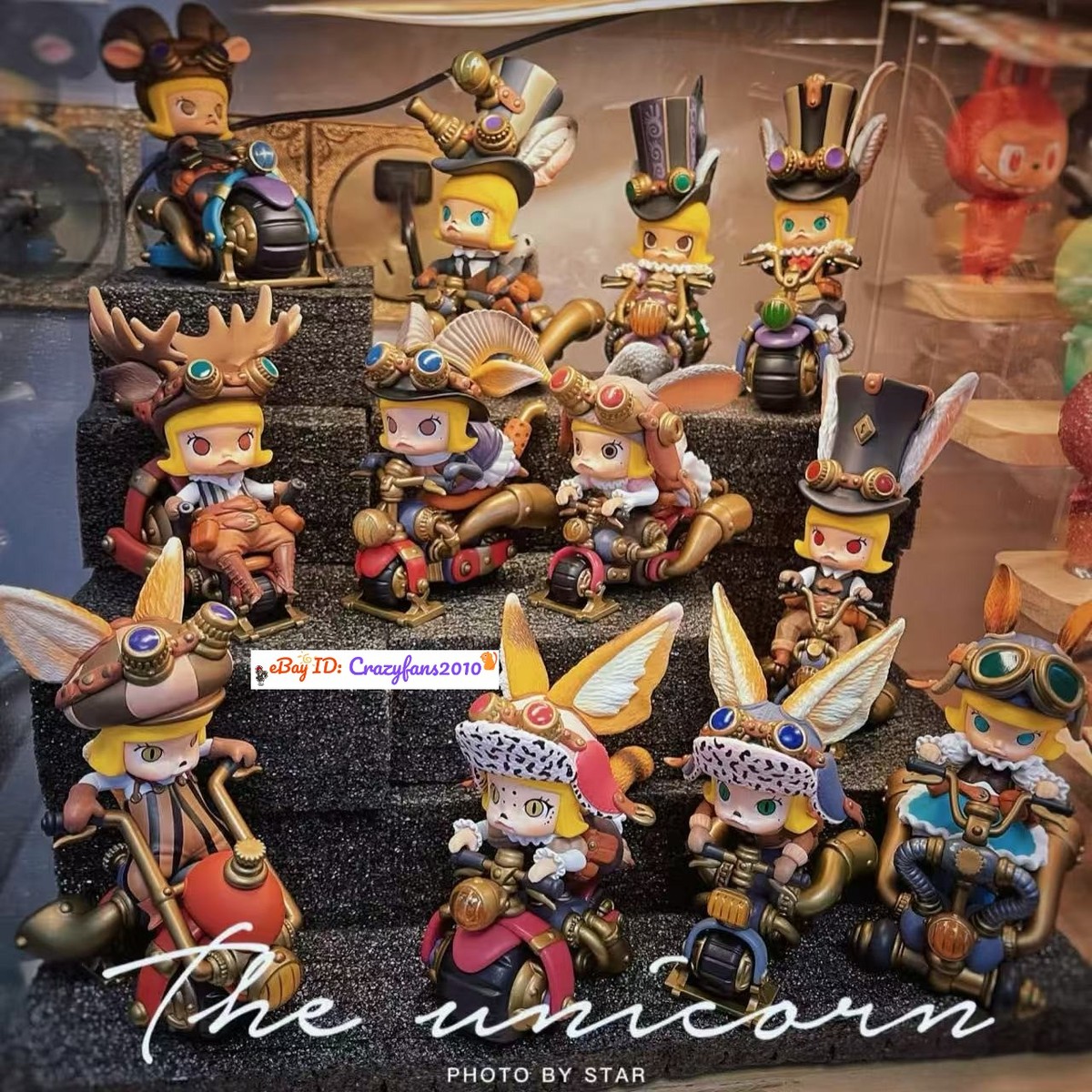 POP MART Molly Steam Punk Animal Bike Series Confirmed Blind Box