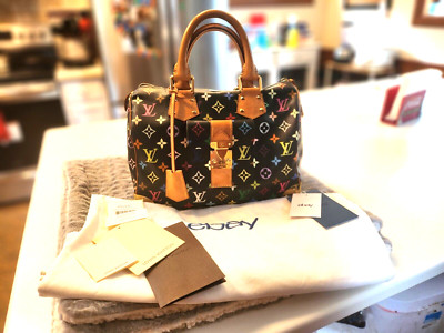Louis Vuitton Takashi Murakami Speedy 30 Handbag, AUTHENTIC, | eBay