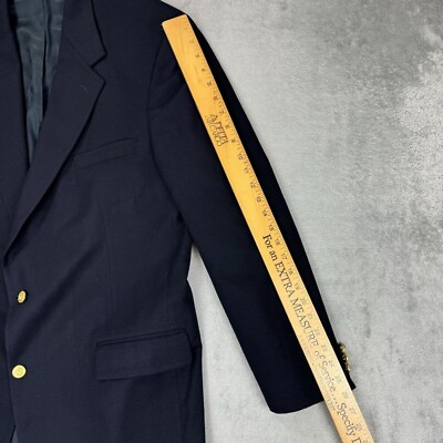 Brooks Brothers Brooksease Mens 45 Wool Suit Jacket Navy Blazer
