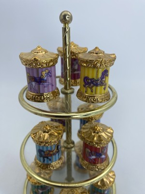 Franklin Mint Carousel Magic Horse Thimble Complete Set Porcelain
