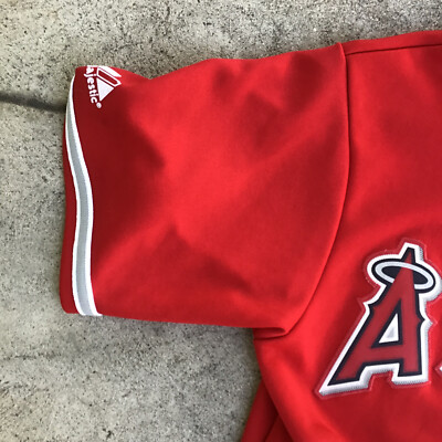 Majestic Los Angeles Angels Baseball Anaheim Red Jersey Men Small