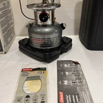 Vintage 6/95 Coleman Powerhouse Dual Fuel 2~Mantle Lantern Hard