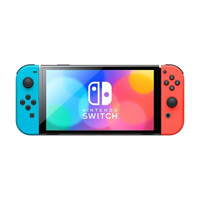 Nintendo Switch OLED 64GB NEON Red Blue Joy Con Newest Version +