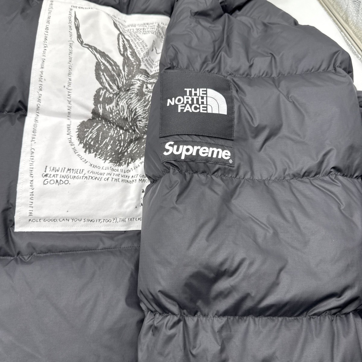 Supreme The North Face Split Nuptse Jacket Black XXL | eBay