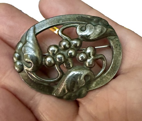 Georg Jensen # 377 Sterling Silver 925 Vivianna Torun Brooch