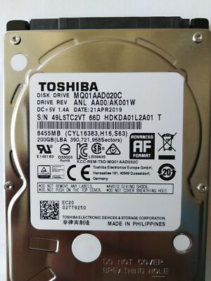 Toshiba 200GB 4200RPM 2.5