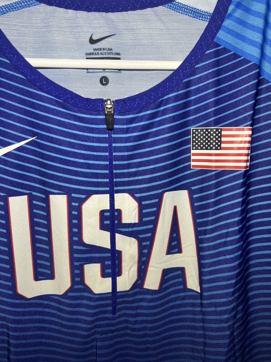 Nike Elite Pro USA Olympics Track Field Singlet Speed suit Size L