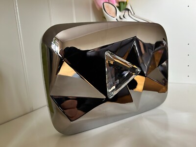 YouTube Diamond Play Button Silver | eBay