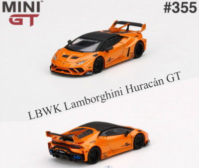 MINI GT 1:64 LB WORKS Lamborghini Huracán GT Arancio Borealis Car
