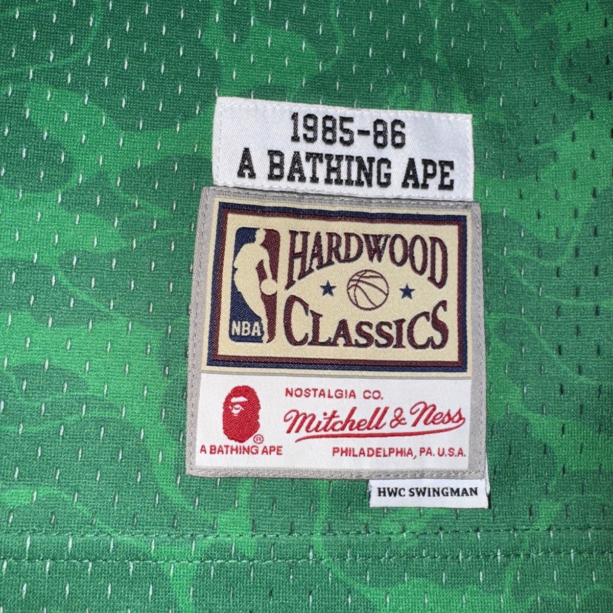 BAPE x Mitchell & Ness Boston Celtics Jersey Gram Size M PREOWNED