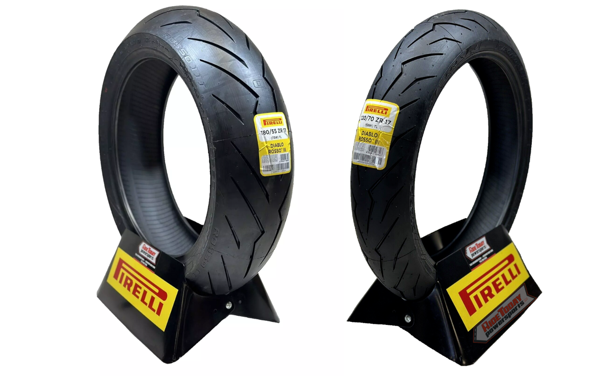 Pirelli Diablo Rosso III Motorcycle Tire Set FRONT 120/70ZR17