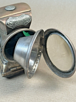 Victoria Era Lucas Silver King Bicycle Lamp KING OF THE ROAD LION