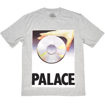 NWT Palace Skateboards See-D CD Logo Print T-Shirt Gray Men's M