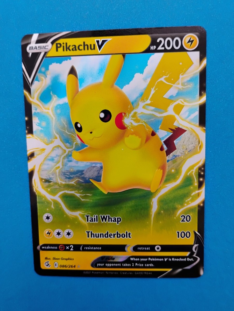 Pikachu V 086/264 - Fusion Strike - Ultra Rare Pokemon Card - Full