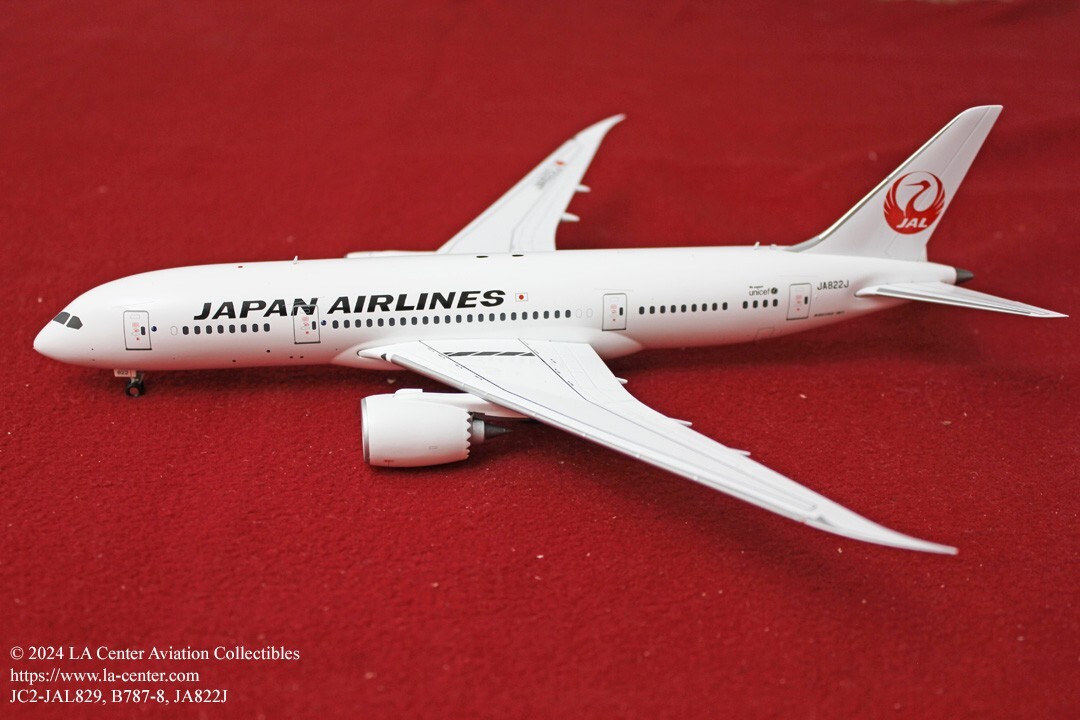 JC Wing Japan Airlines JAL Boeing 787-8 in Standard Color Diecast
