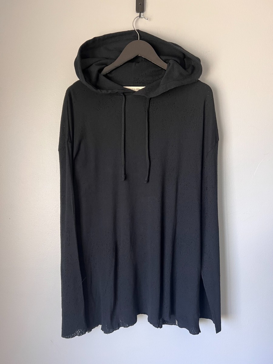 1017 Alyx 9SM Destroyed Hoodie - Size XL - Black - NEW | eBay
