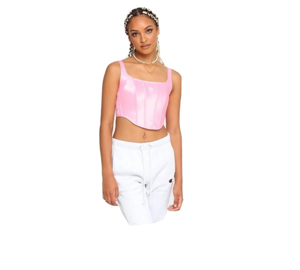 Adidas Women Light Pink Risqué Corset Top Size 8 Or medium | eBay