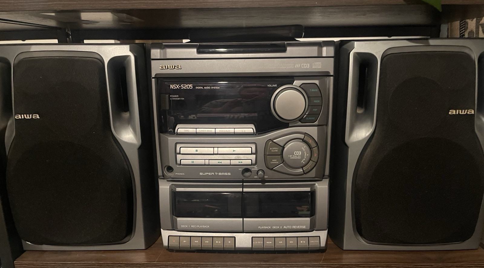 Aiwa NSX-S205 Stereo With Speakers And Remote | eBay