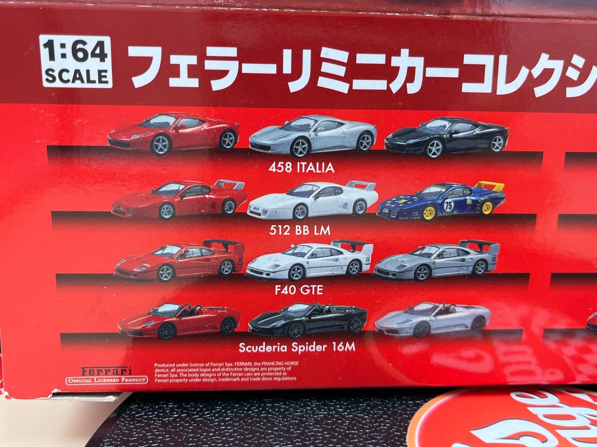 Kyosho 1/64 Ferrari Minicar collection 8 NEO Diecast F40 458 512