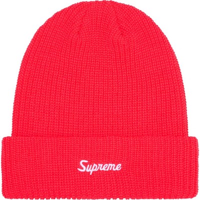Supreme FW25 Loose Gauge Embroidered Logo Beanie Watermelon One