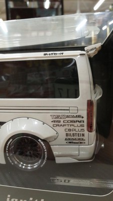 Ignition Model T S D Works Hiace Pearl White 1/18 Scale Minicar | eBay