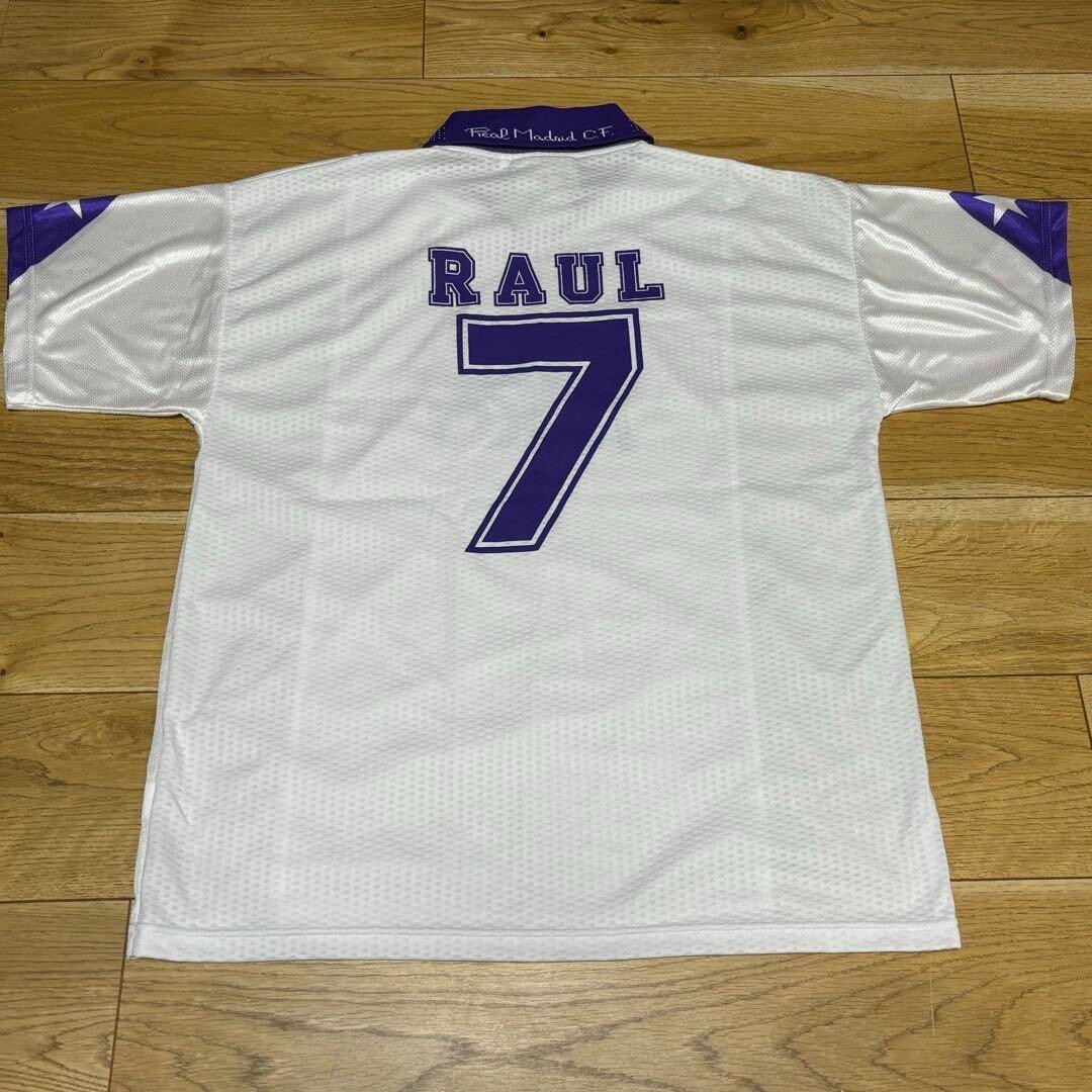 RAUL 7 L REAL MADRID 1997 1998 Jersey Home White Camiseta TAQUY | eBay