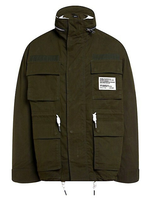 Diesel J Touchin Field Hooded Tactical Military Green Jacket Parka