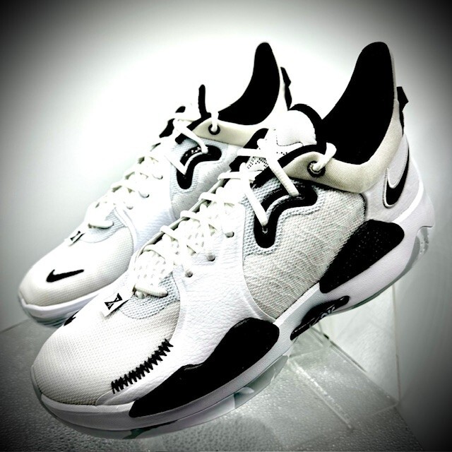 Nike PG 5 TB Team Bank Paul George White Black DA7758-100 Men's