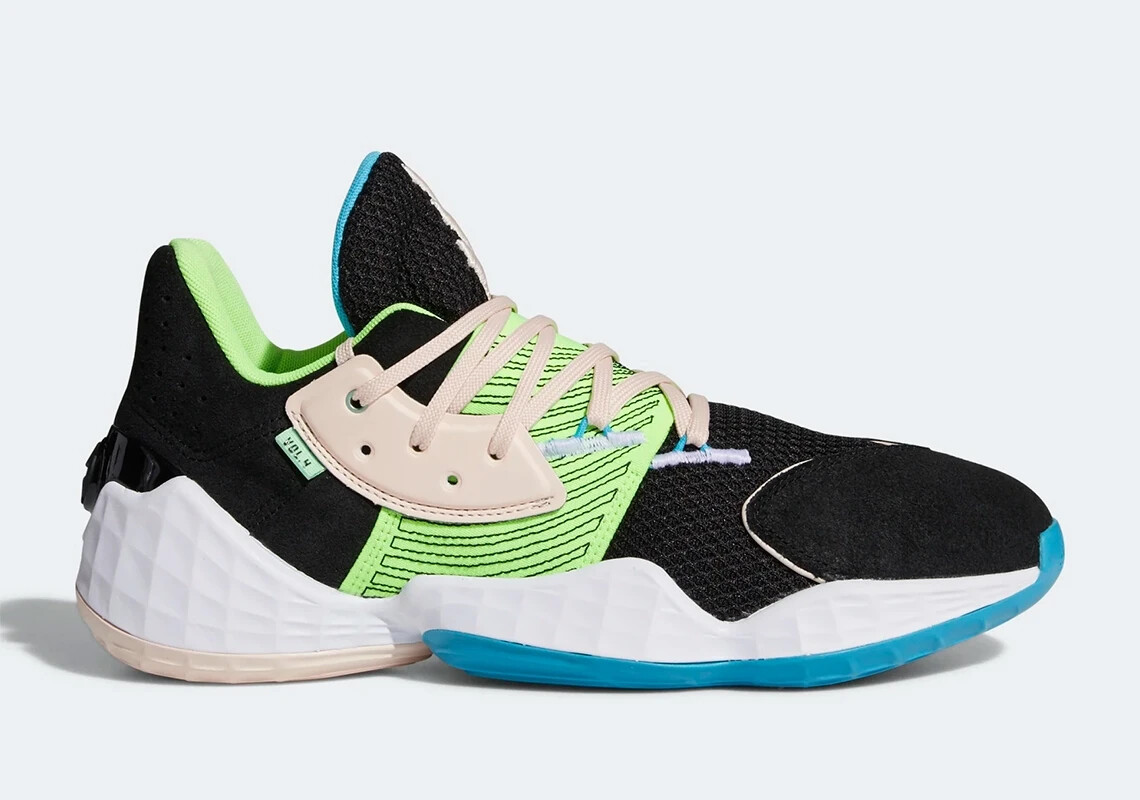 NEW Adidas Harden Vol.4 Black Pink Green Men's Basketball Shoes