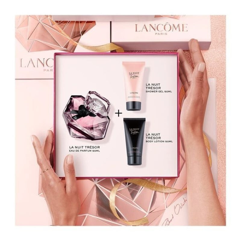 Lancome La Nuit Tresor 3pc Set Women 1.7 Oz EDP + Body Lotion +